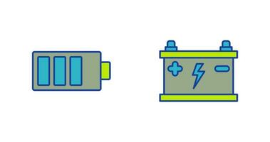 mise en charge et accumulateur icône vecteur