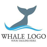 logo image conception illustration de une baleine. vecteur