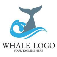 logo image conception illustration de une baleine. vecteur