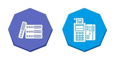 classeurs et pos Terminal icône vecteur