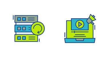 sauvegarde et vidéo commercialisation icône vecteur