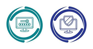 mot de passe et bouclier icône vecteur