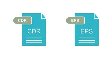 cdr et eps icône vecteur