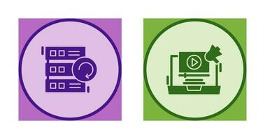 sauvegarde et vidéo commercialisation icône vecteur