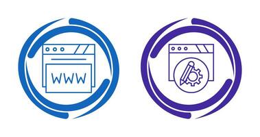 réglage et la toile navigateur icône vecteur