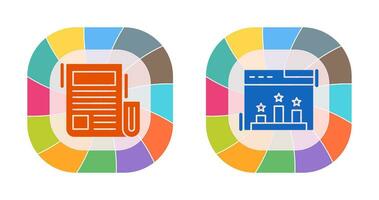 nouvelles et classement icône vecteur