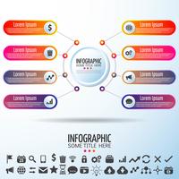 Modèle de conception d&#39;infographie de cercle vecteur