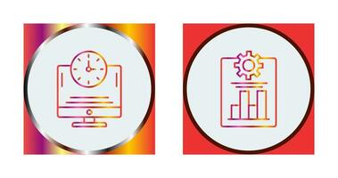 productivité et en ligne temps icône vecteur