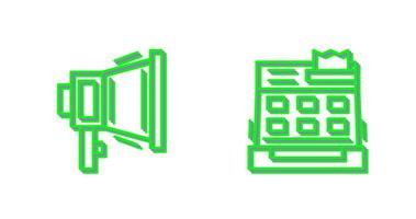 mégaphone et la caissière icône vecteur