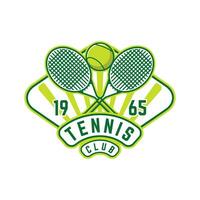 tennis logo tennis club des sports badge modèle conception vecteur