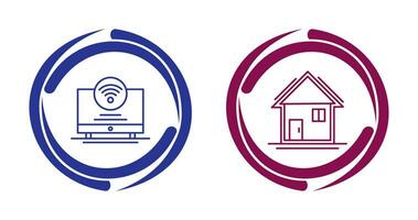 LED et Accueil icône vecteur