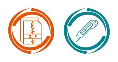 coupeur et Zip *: français fichier icône vecteur