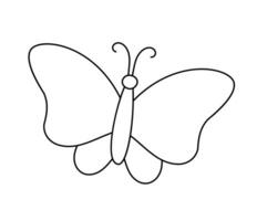 papillon contour icône. linéaire style signe pour mobile concept et la toile conception. insecte Facile ligne art vecteur. symbole, logo illustration vecteur