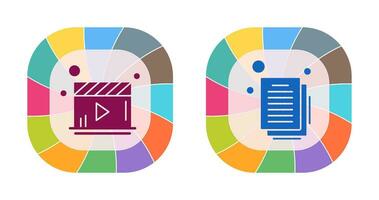 vidéo joueur et document icône vecteur