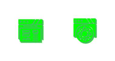 tableau de bord et navigateur icône vecteur