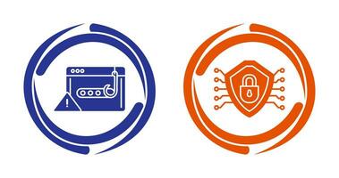 Hameçonnage mot de passe et Sécurité icône vecteur