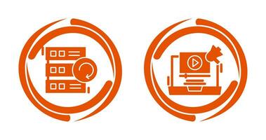 sauvegarde et vidéo commercialisation icône vecteur