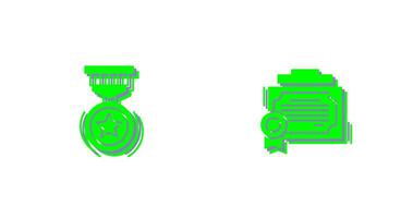 médaille et certificat icône vecteur