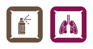 main et poumons icône vecteur