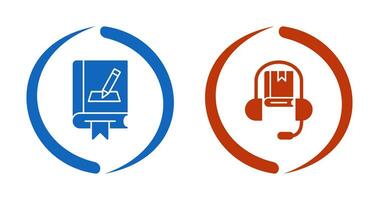 édition et l'audio livre icône vecteur