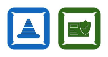 circulation cône et Sécurité icône vecteur