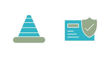 circulation cône et Sécurité icône vecteur