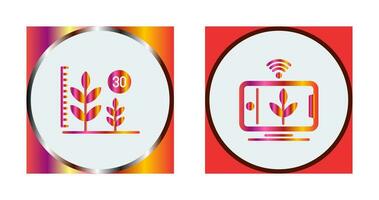 croissance et dispositif icône vecteur