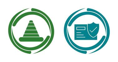 circulation cône et Sécurité icône vecteur