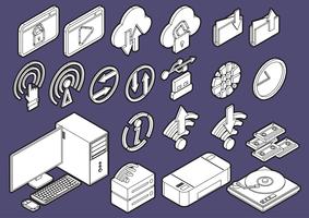 illustration du concept d&#39;icônes infographie ordinateur graphique vecteur