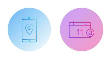 GPS un service et un événement la gestion icône vecteur