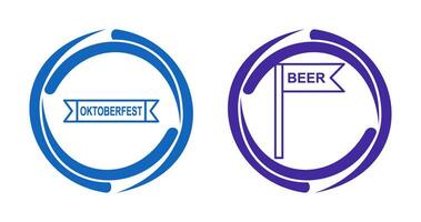 oktoberfest bannière et enseigne icône vecteur