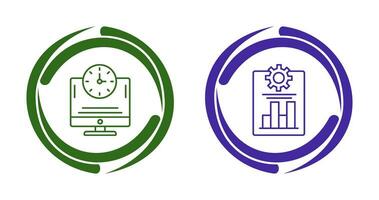 productivité et en ligne temps icône vecteur