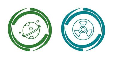 planète et nucléaire icône vecteur