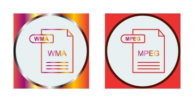 wma et mpeg icône vecteur