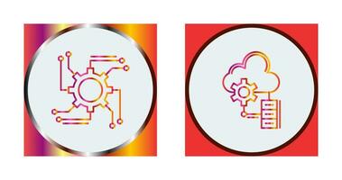 automatisation et gros Les données icône vecteur