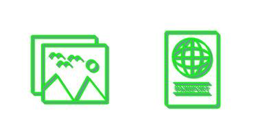 des photos et passeport icône vecteur