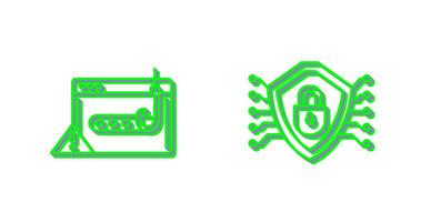 Hameçonnage mot de passe et Sécurité icône vecteur