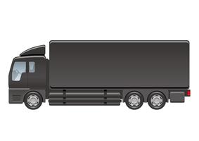 Illustration de camion lourd isolé sur fond blanc. vecteur
