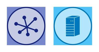 l'Internet et serveur réseau icône vecteur