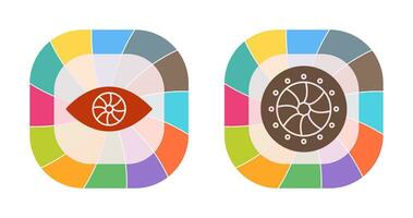 œil et optique diaphragme icône vecteur