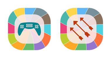 jeu console et flèches icône vecteur