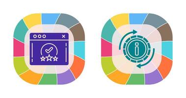 évaluation et rafraîchir icône vecteur