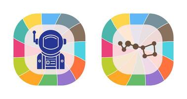 gros louche et astronaute icône vecteur