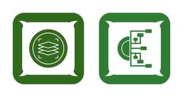 couches et organigramme icône vecteur