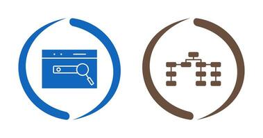 seo et seo structure icône vecteur
