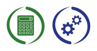 calculatrice et réglage icône vecteur