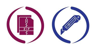coupeur et Zip *: français fichier icône vecteur