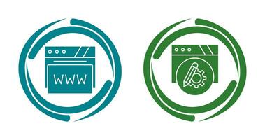 réglage et la toile navigateur icône vecteur