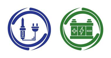 soudure et batterie icône vecteur