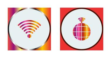 signal sur utilisateur et global signaux icône vecteur